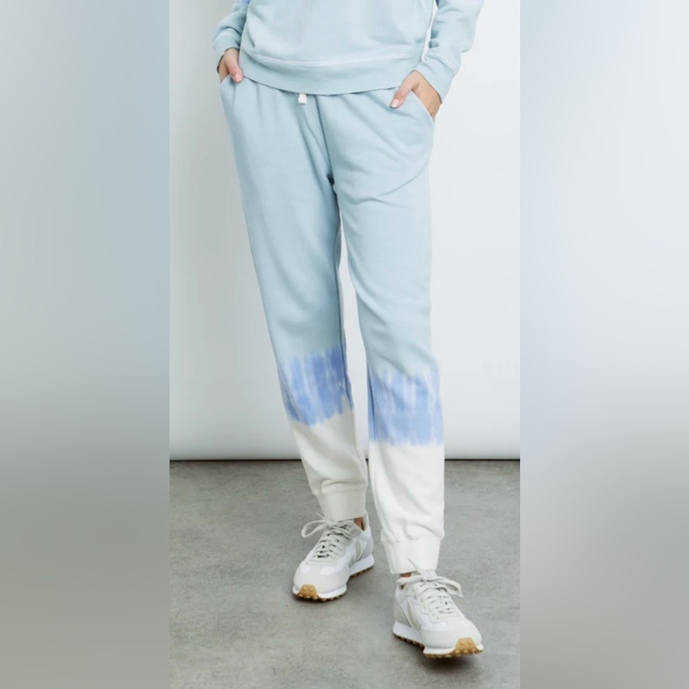 Rails Oakland Sweatpants in Ocean Tie Dye Blue White Ombre Small